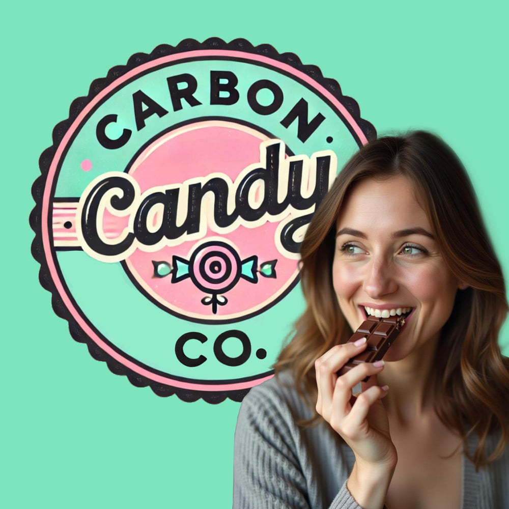 CARBON CANDY CO table top bulk display chocolates attracting guests