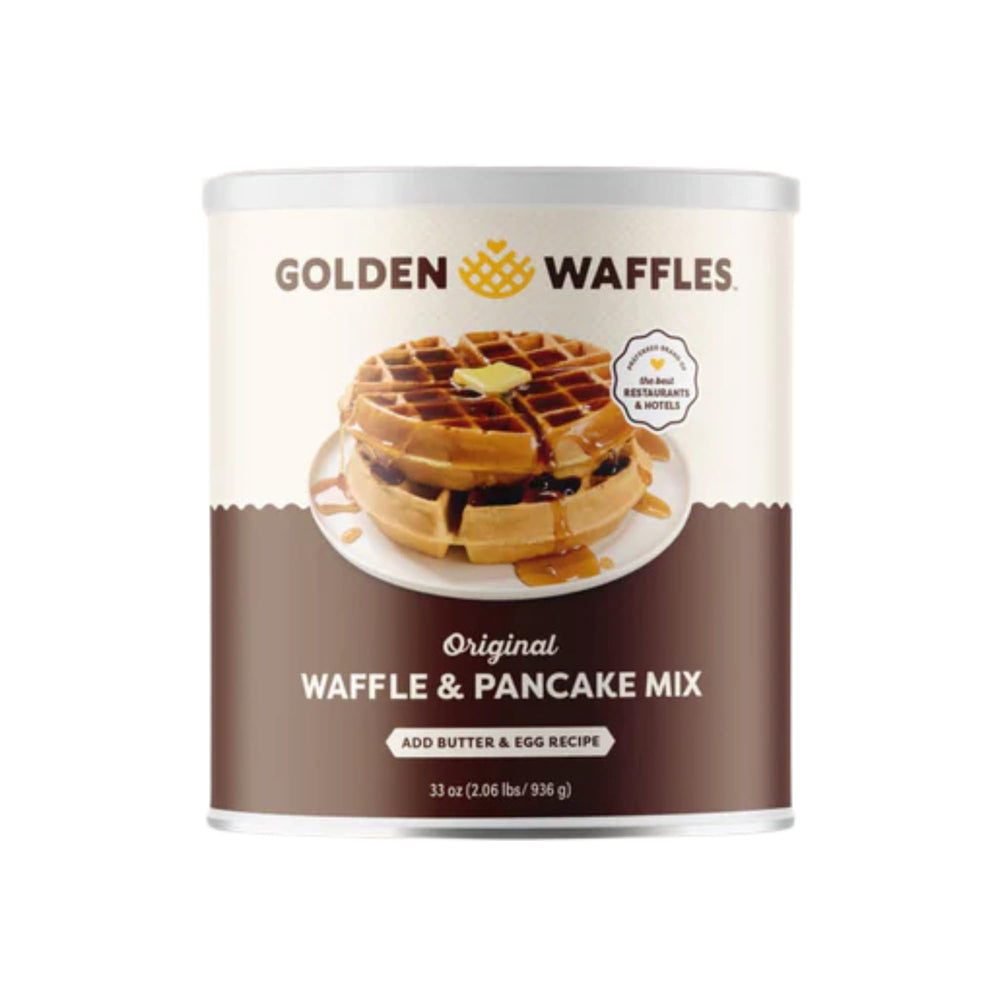 Carbon's Golden Malted canister on the counter enables restaurant-quality waffles or pancakes at home.