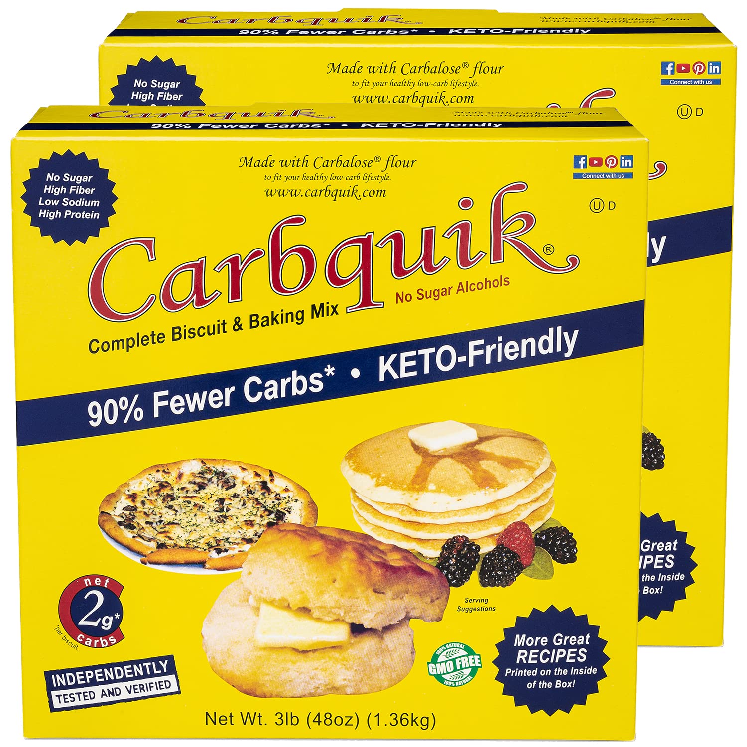 Carbquik biscuit mix bag for quick keto baking and fluffy biscuits.