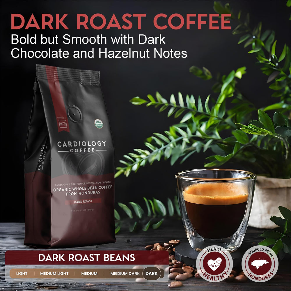 Cardiology Coffee French press brew showing rich, low-acidity flavor.