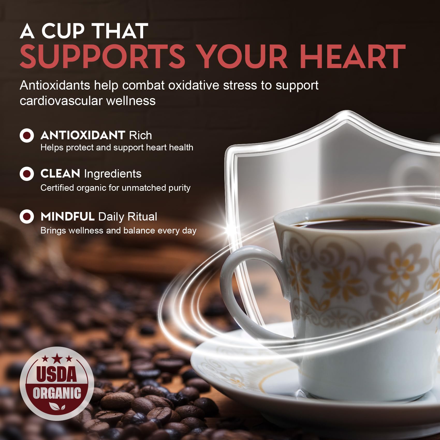 Cardiology Coffee fresh-grind setup image for flavorful French press.