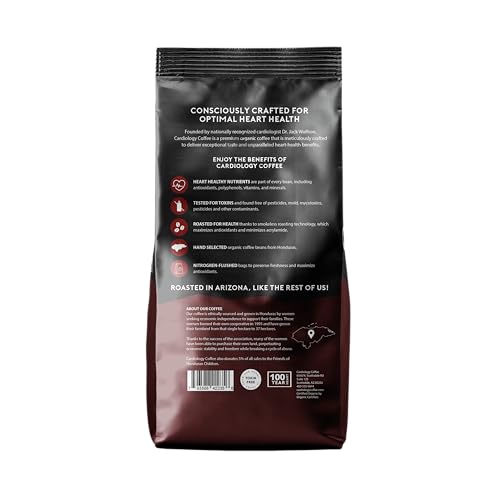 Cardiology Coffee whole-bean 12oz package ready to grind fresh.