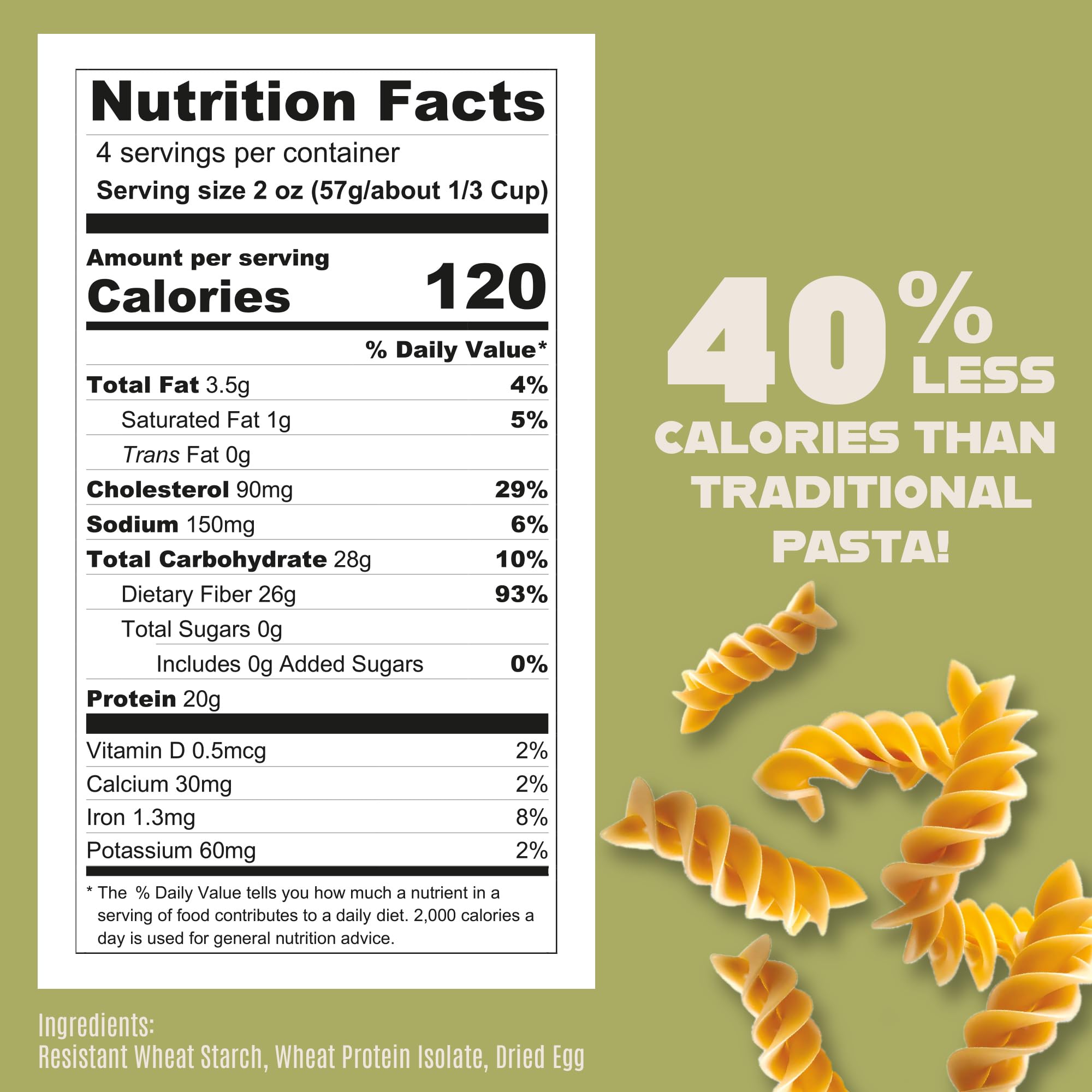 Care Free Kitchen plain rotini packaging, ready for quick, convenient meal prep.