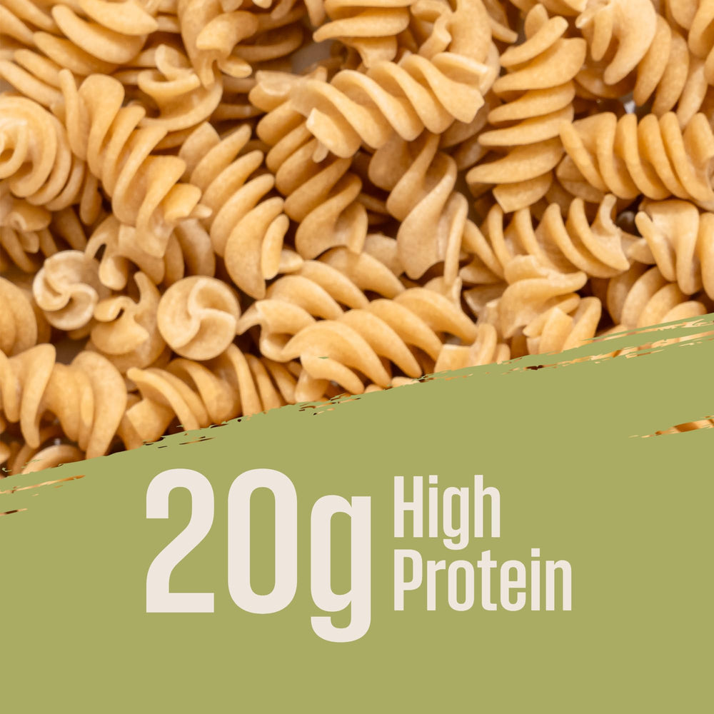 Care Free Kitchen rotini pasta plated with sauce, appetizing color and texture.