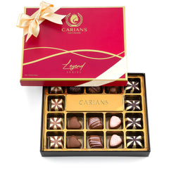 Carian's Bistro Chocolatier 17-piece gift box front view, ideal for gifting occasions.