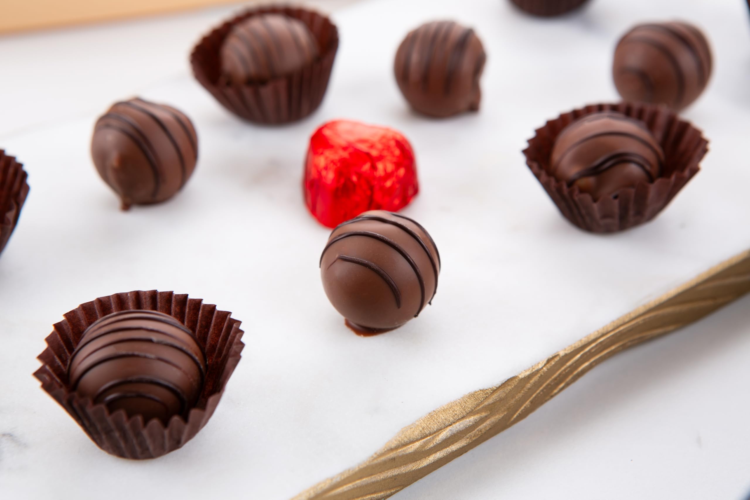 Carian's Bistro chocolates with nutty, fruity flavors for palates.