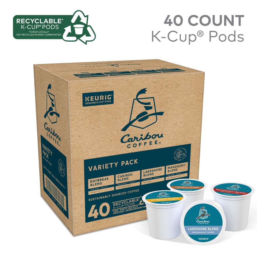 Caribou Coffee Caribou Blend pods offer a smooth, approachable medium roast.