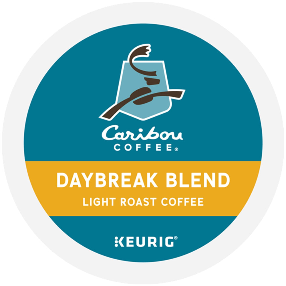 Caribou Coffee Daybreak cup steaming after brew with citrus and floral notes