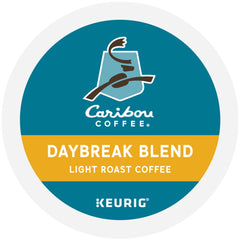 Caribou Coffee Daybreak cup steaming after brew with citrus and floral notes
