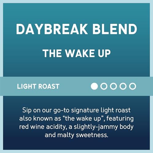 Caribou Coffee Daybreak label and roast detail signaling small-batch craftsmanship.