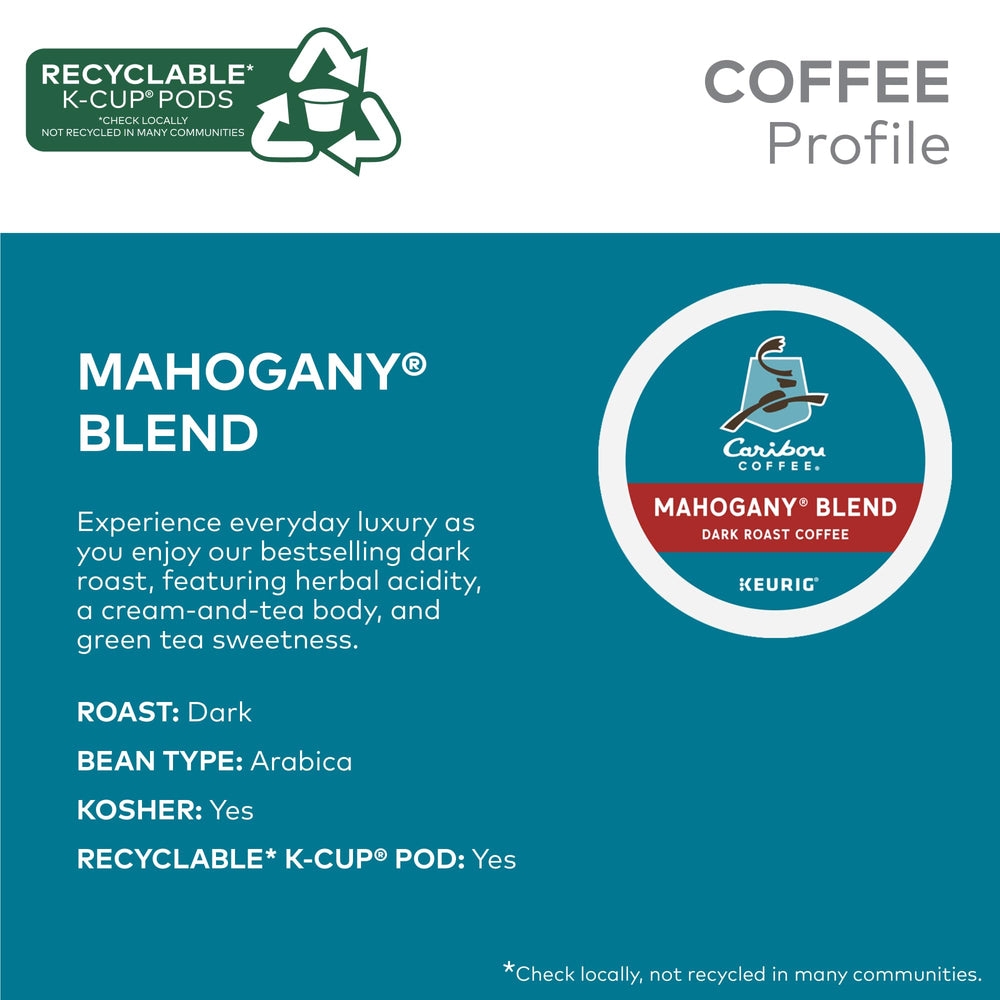 Rainforest Alliance and OU Kosher certifications visible on Mahogany label