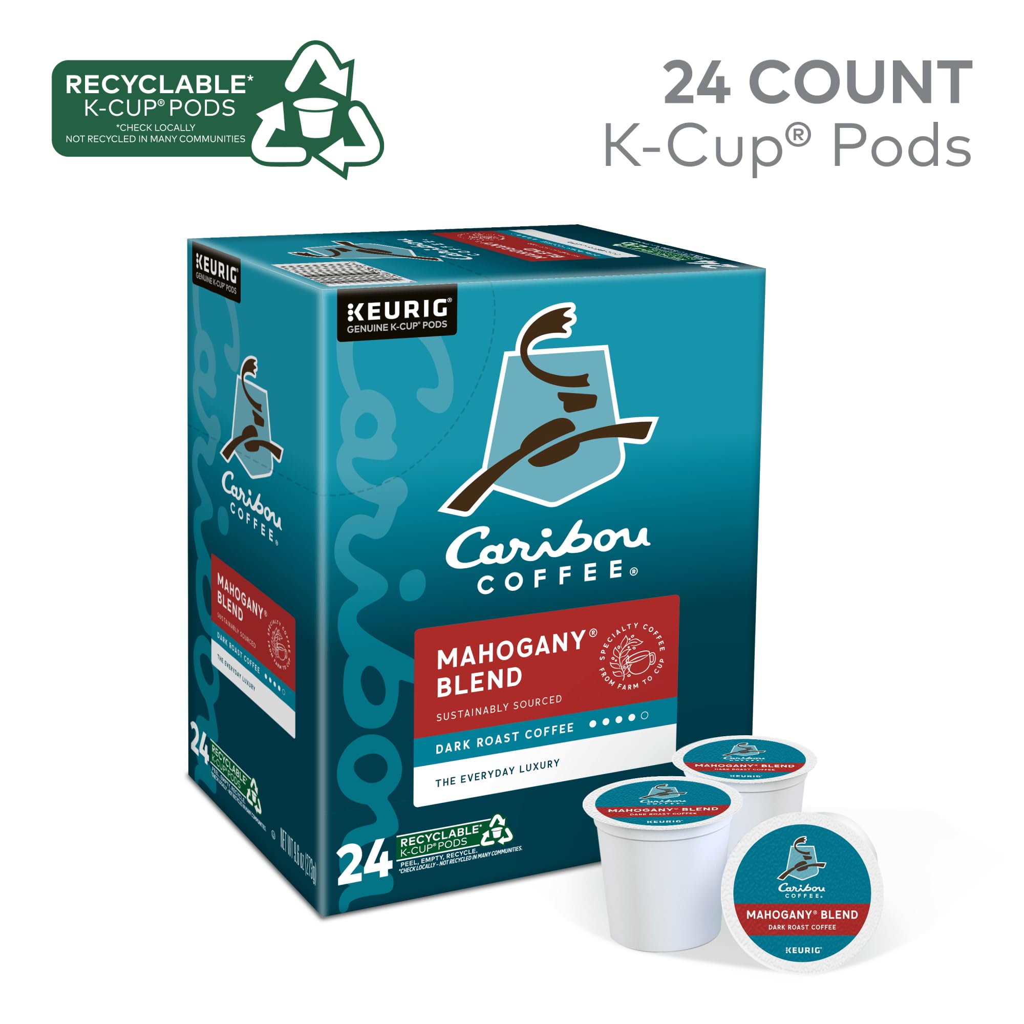 Pod beside a Keurig machine ready for quick Mahogany brew