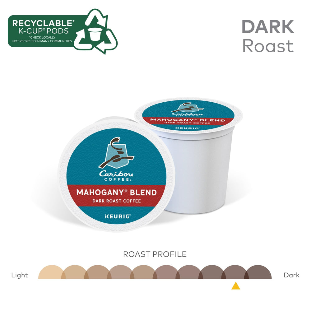 Keurig-compatible Caribou Mahogany K-Cup pods for easy brewing