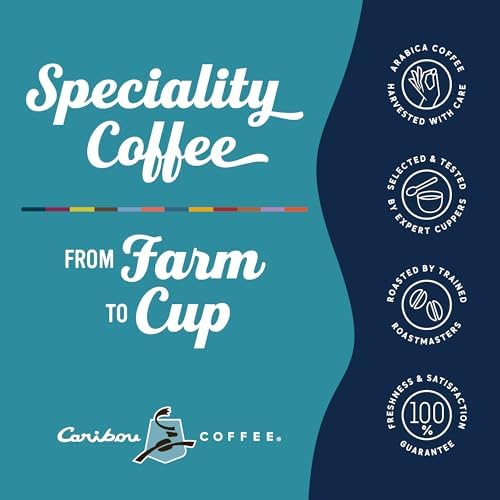 Caribou Coffee Rainforest Alliance logo signals certified sourcing in a trustworthy bag