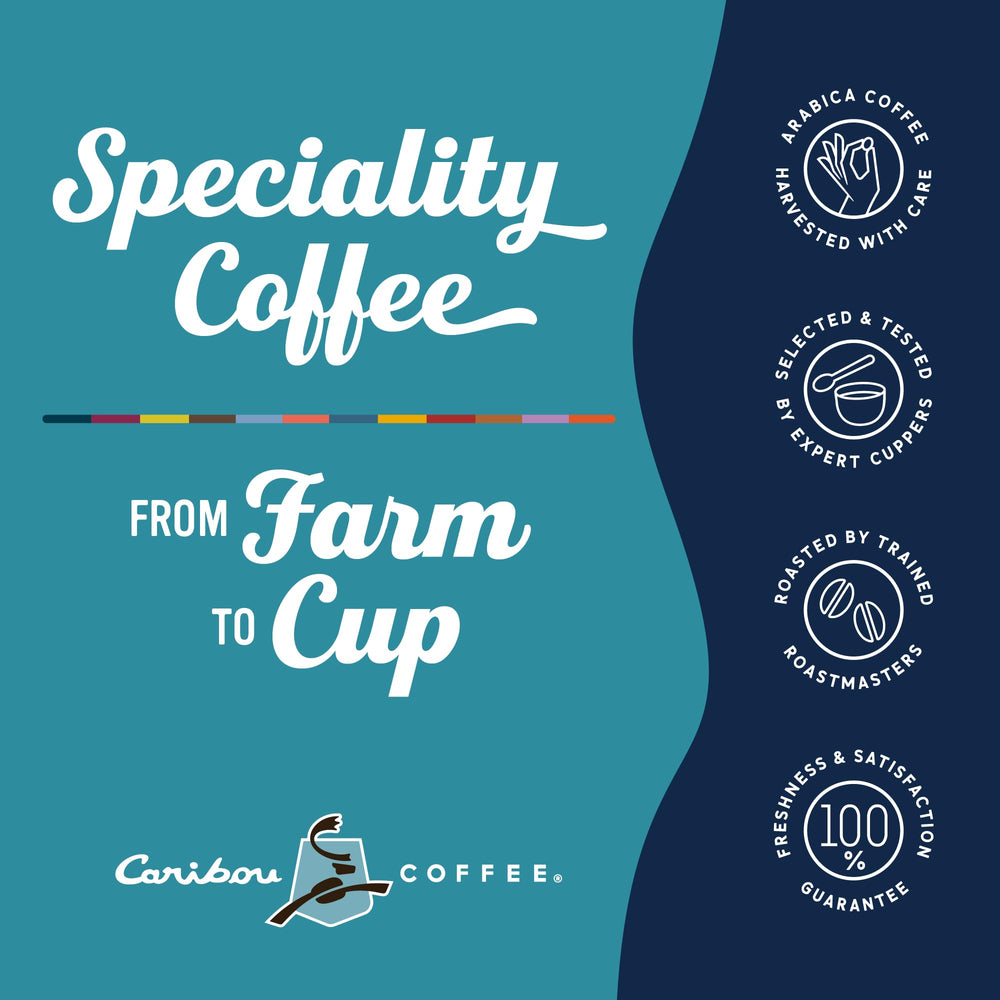 Caribou Coffee Vanilla Hazelnut Dreamstate pour-over setup ready for a cozy brew.