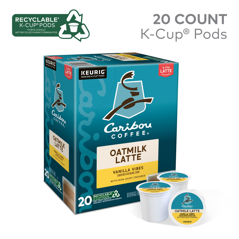 Caribou Coffee Vanilla Vibes latte cup showing creamy texture