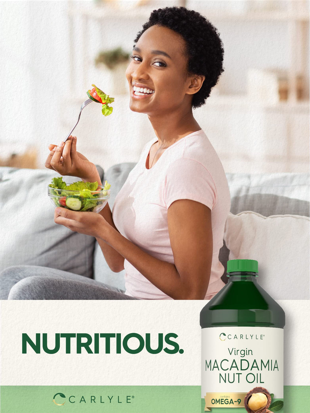 Skin care use: Carlyle Macadamia Nut Oil adds lightweight moisture.