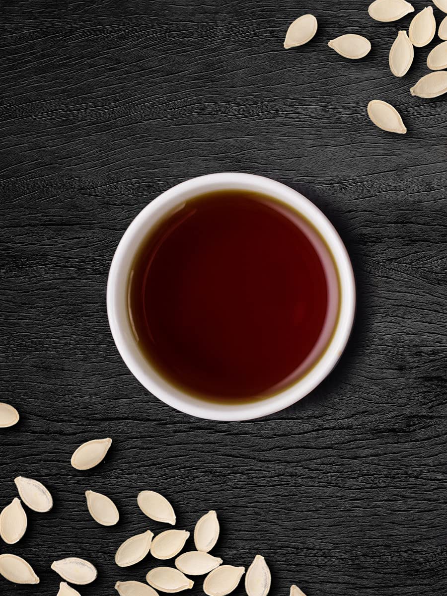 Carlyle pumpkin seed oil ready for skin care application and hair care use.