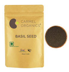 Carmel Organics Edible Basil Seeds packaging for safe transport