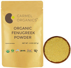 Carmel Organics fenugreek seeds packaging with organic seal for versatile cooking
