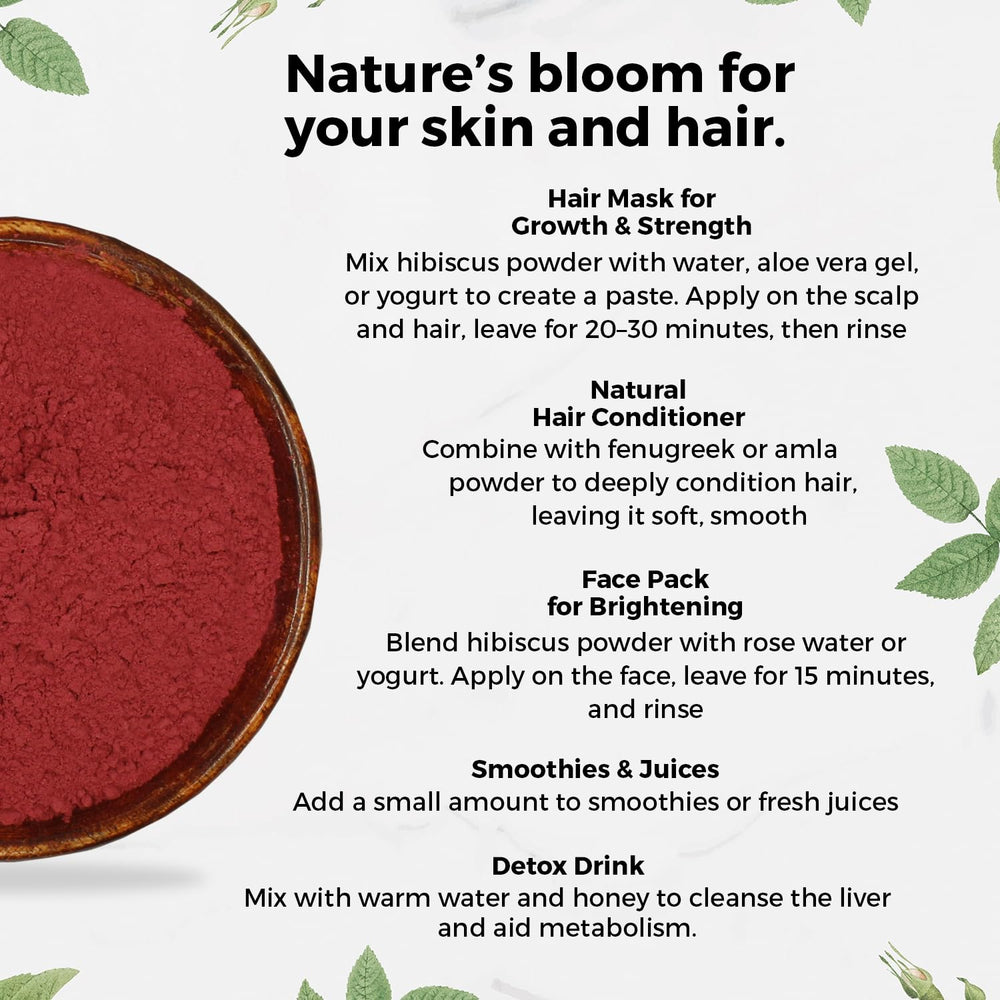 Carmel Organics hibiscus powder in mixing cup for smoothies