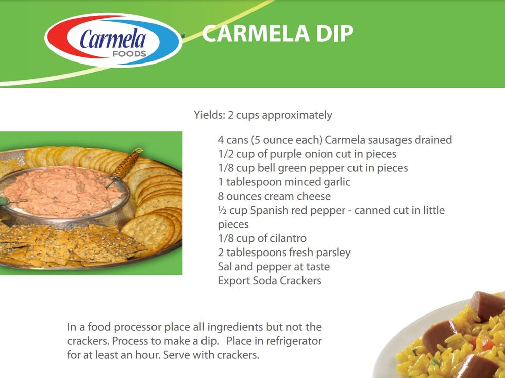 Kitchen-ready Carmela sausage in can, ideal pantry staple