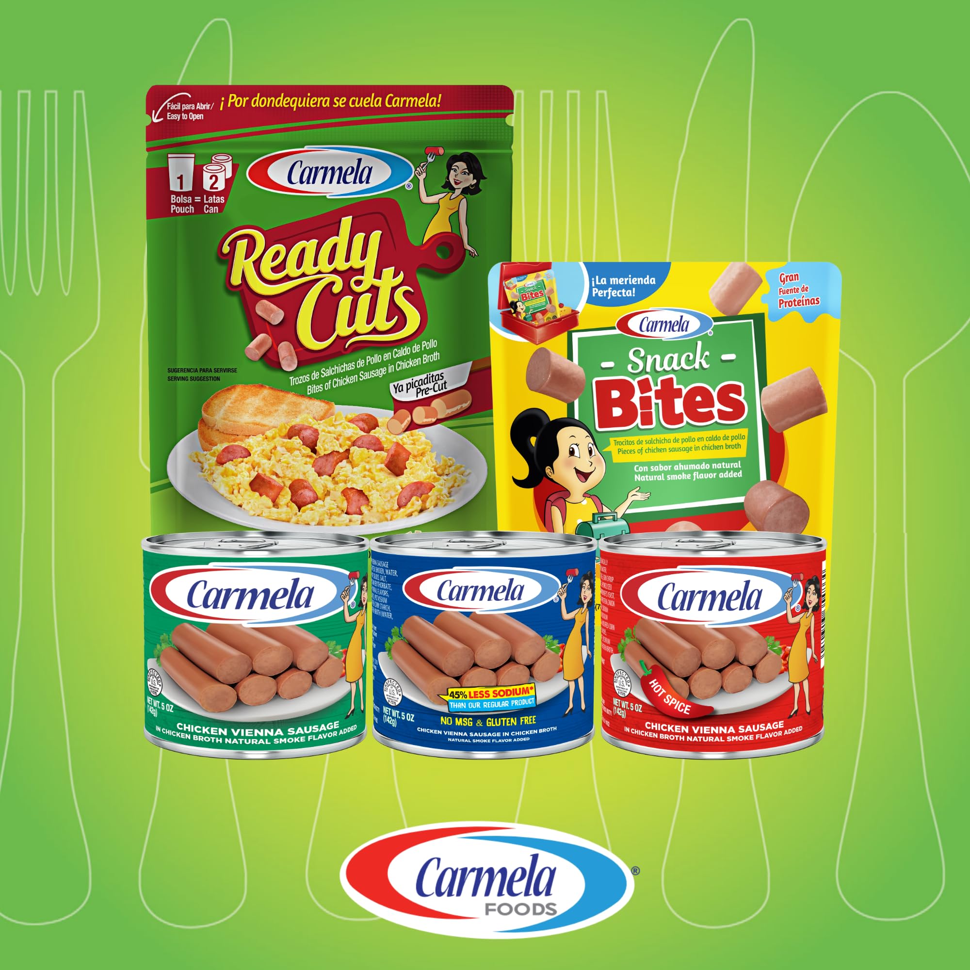 Rotini pasta dish with Carmela sausage for hearty flavor