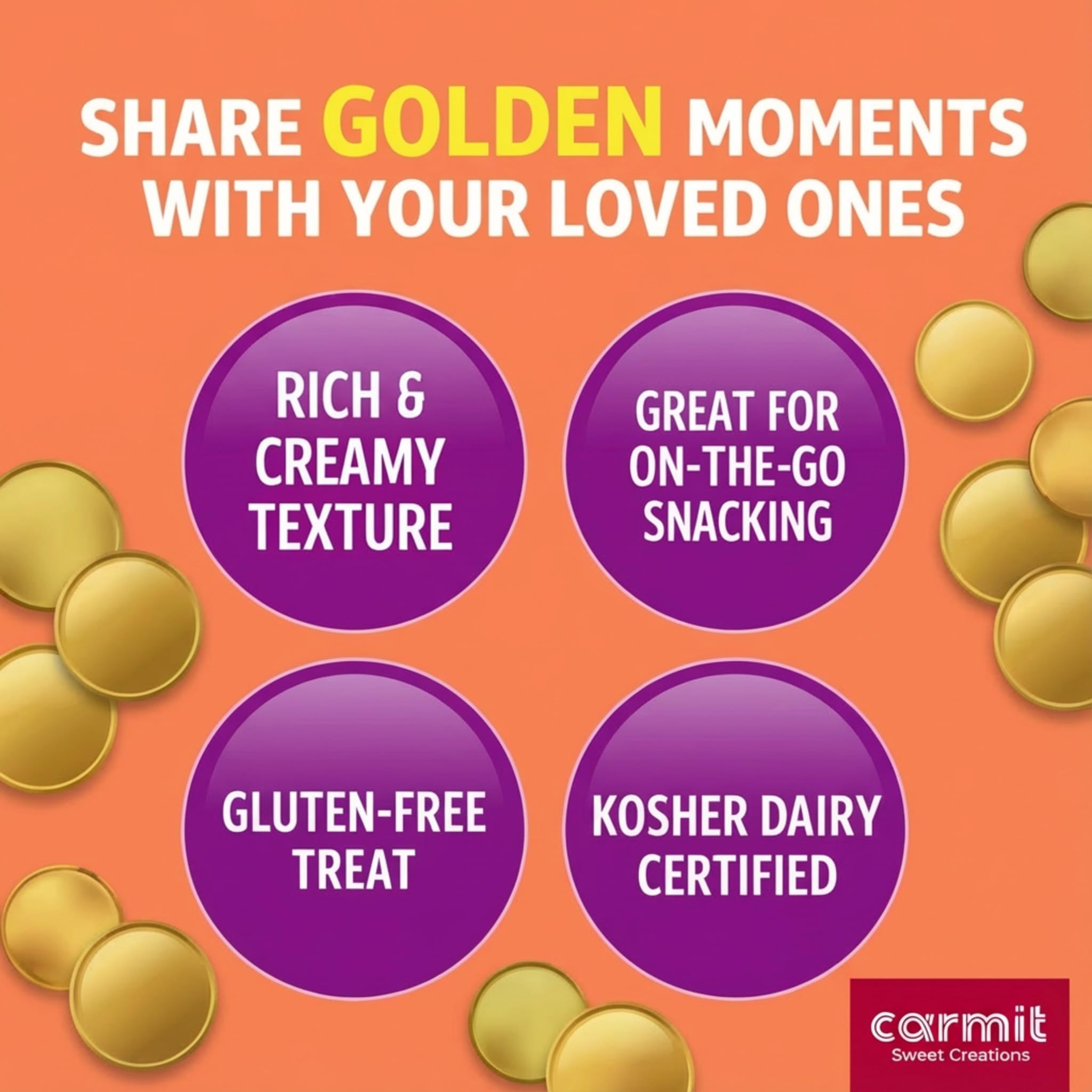 Carmit Gold coins as treasure hunt prizes or festive gift baskets
