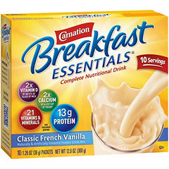 Pour and mix Carnation Breakfast Essentials powder with skim milk for a protein-rich breakfast