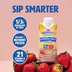 Carnation Breakfast Essentials Tropical Smoothie nutrition label close-up