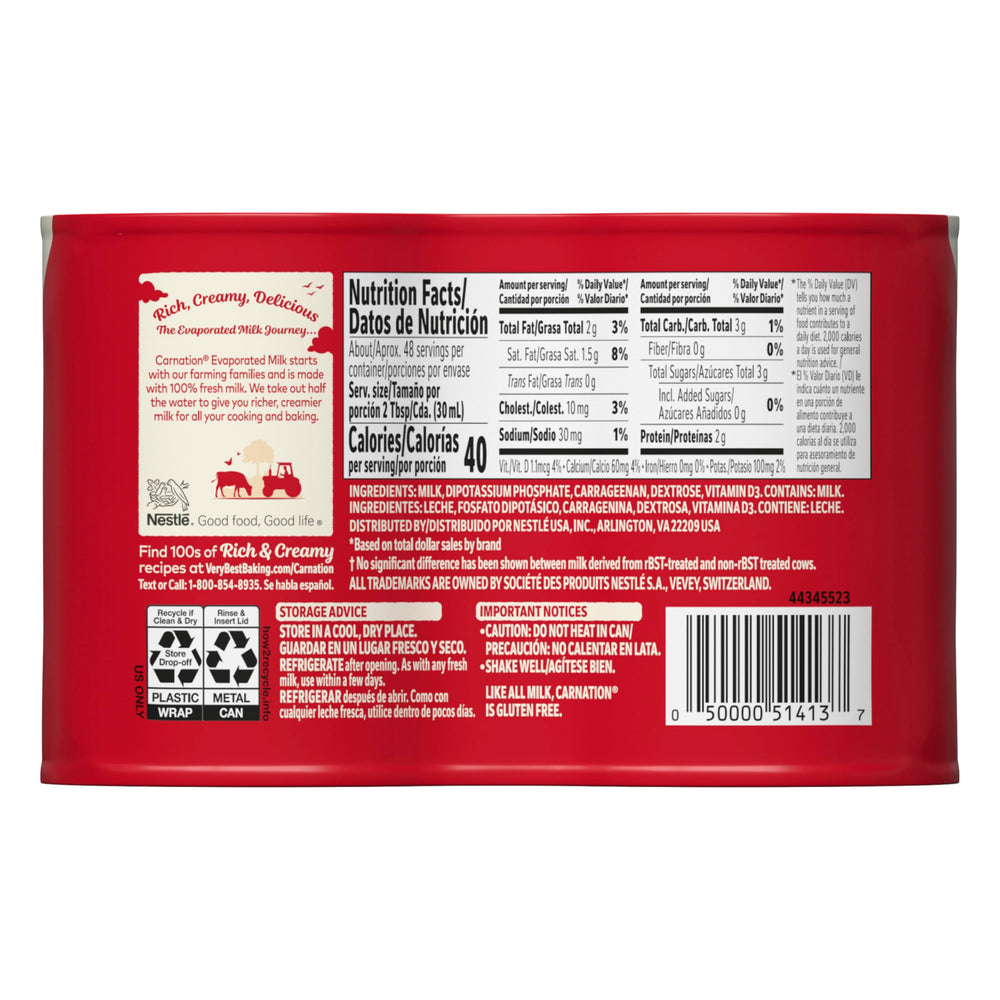 Carnation evaporated milk provides rich creaminess for sauces and sides.