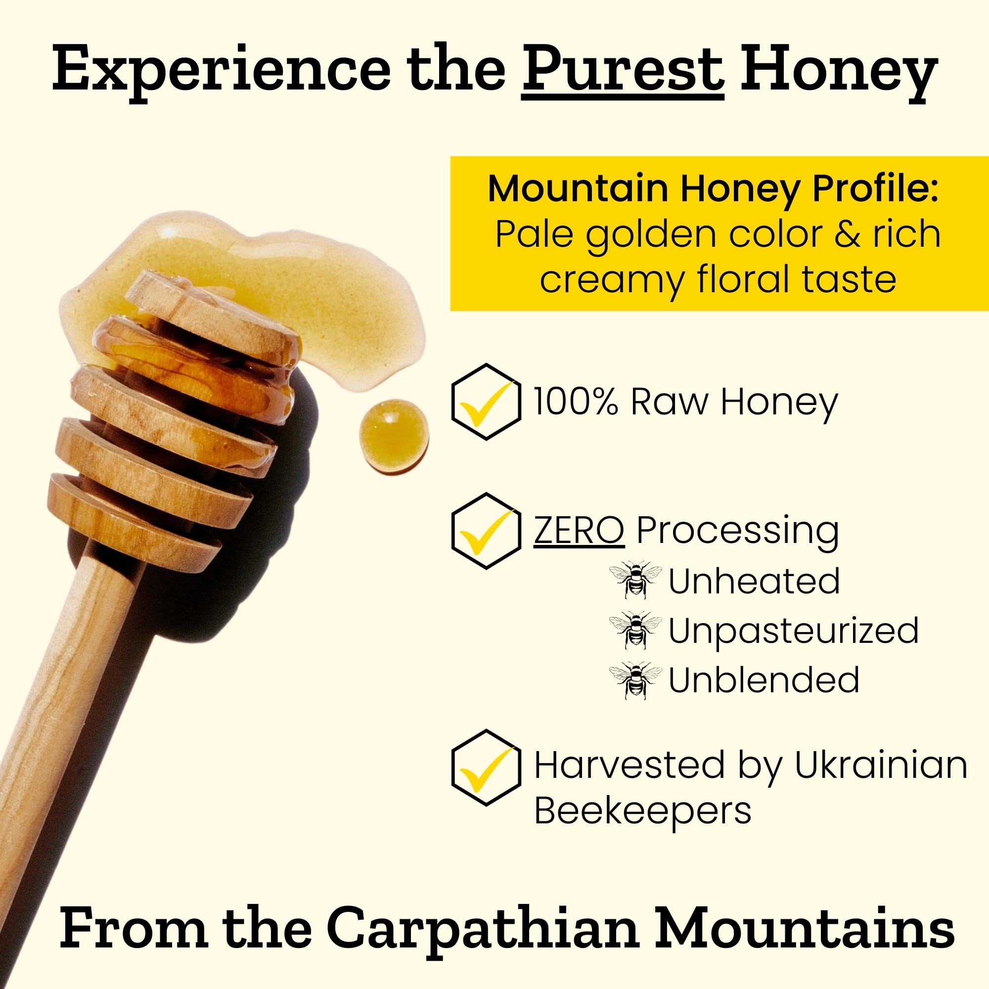 Carpathian Healer honey crystal texture captures natural sweetness for baking and topping
