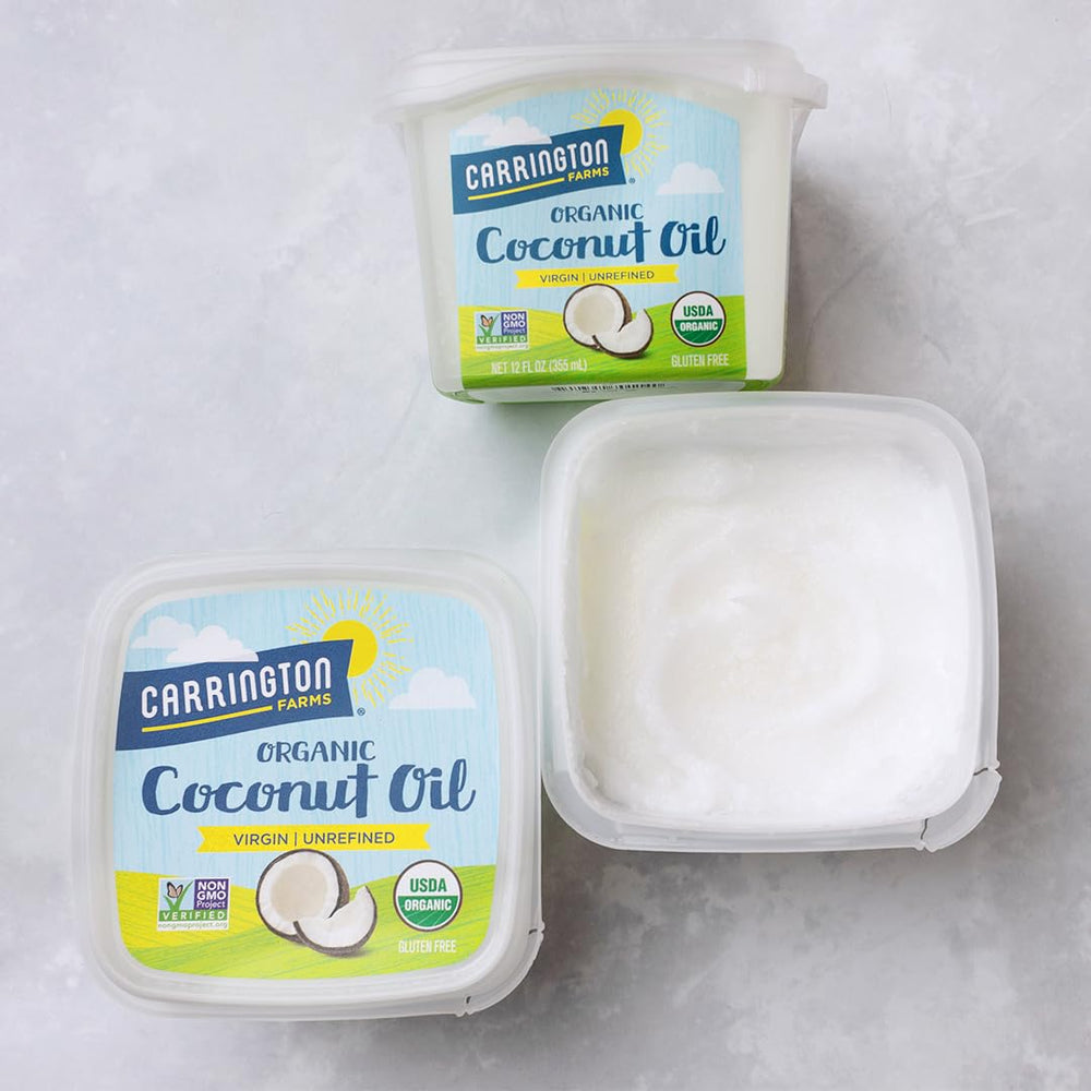 Carrington Farms coconut oil supports high-heat cooking up to 350 F