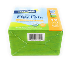 Carrington Farms flax chia paks packets open for quick topping and snacking