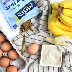 Carrington Farms flax hemp blend scoop is ideal for measured portions in smoothies