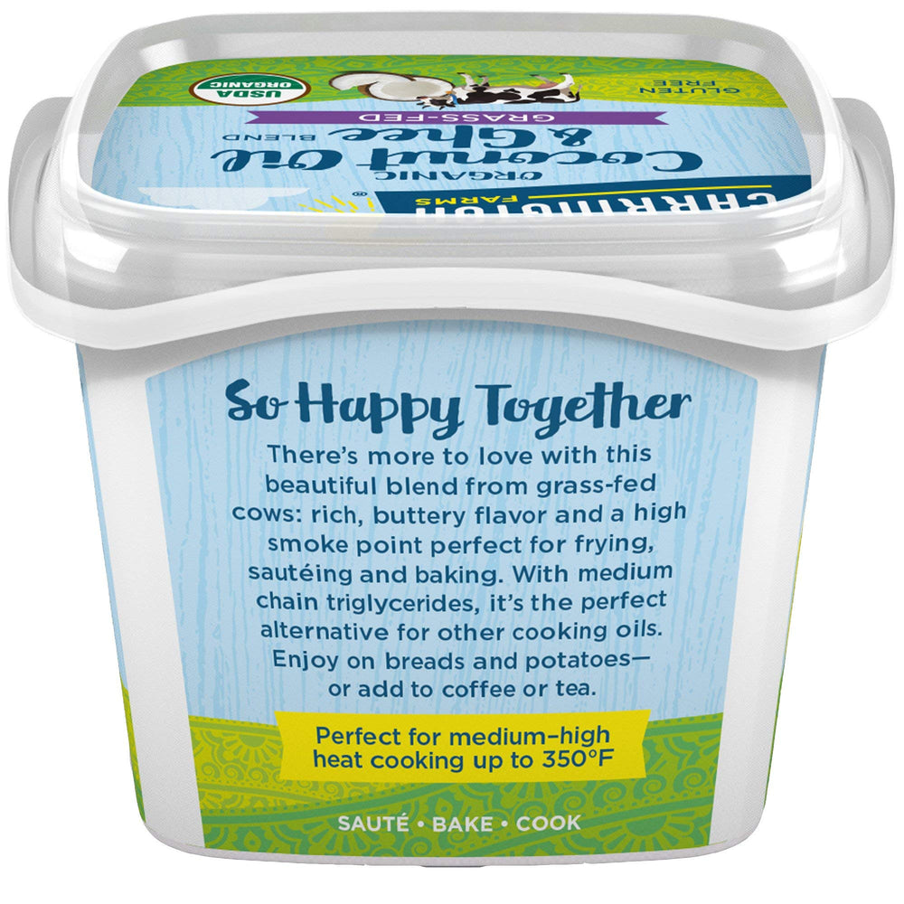 Carrington Farms organic ghee and coconut oil ingredients shown for clarity and quality.