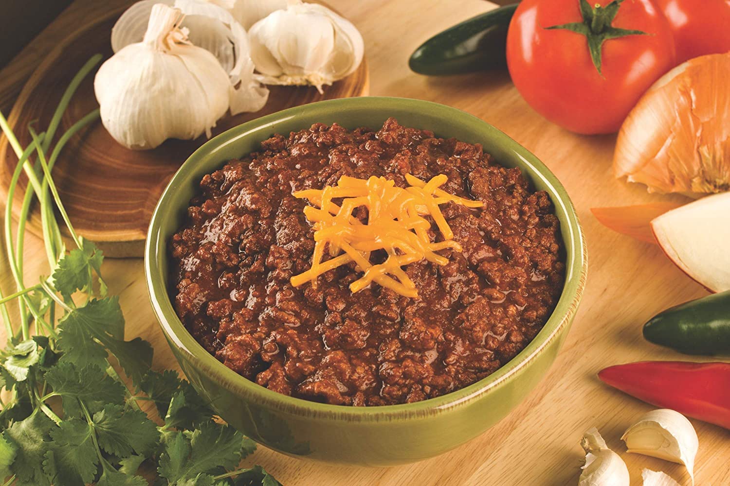 Carroll Shelby Chili Texas Kit ground beef prep with convenient seasoning.