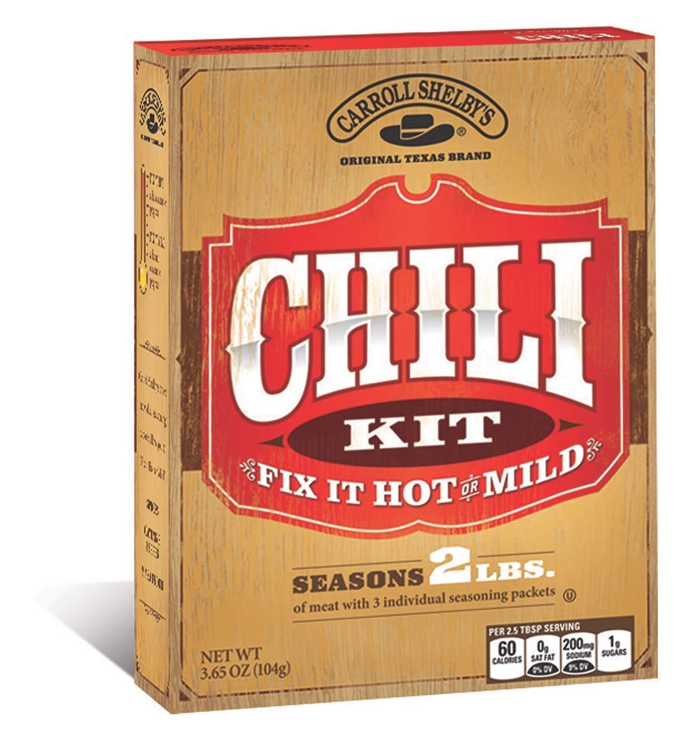 Carroll Shelby Chili Texas Kit simmering in pot for easy weeknight chili.