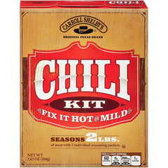 Carroll Shelby Chili Texas Kit spice blend closeup highlighting bold flavors.
