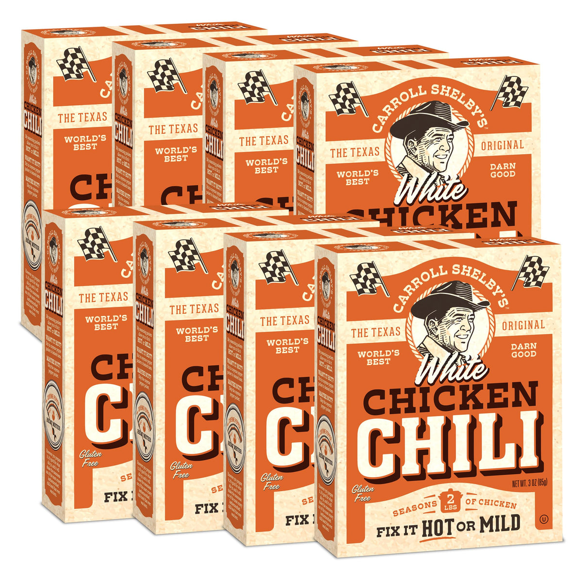 Carroll Shelby's White Chicken Chili Kit front view for quick weeknight dinners
