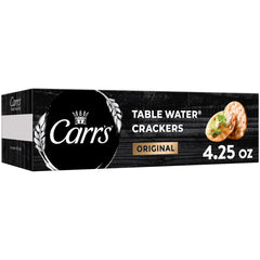 Carr's Original crackers beside a cheese board, ideal for easy topping pairings.