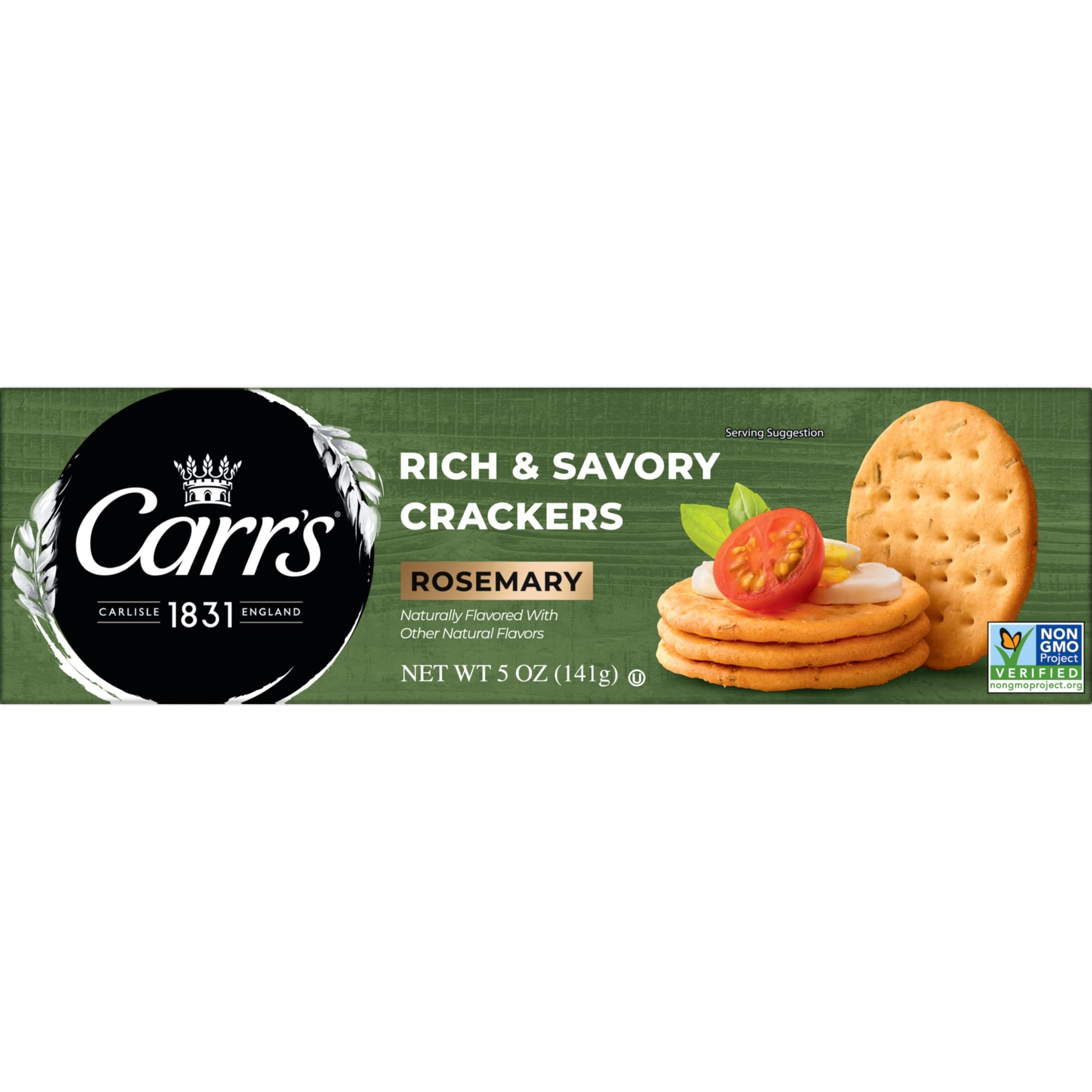 Carr's Rosemary Crackers in a pantry setup for impromptu gatherings.
