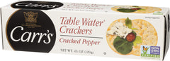 Cracked pepper crackers with charcuterie platter arrangement