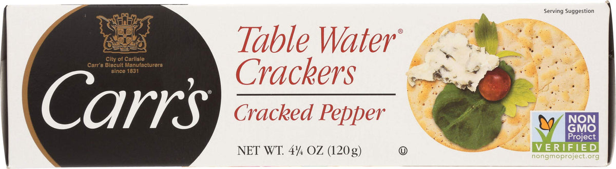 Carr's cracked pepper crackers on a cheese board ideal for entertaining