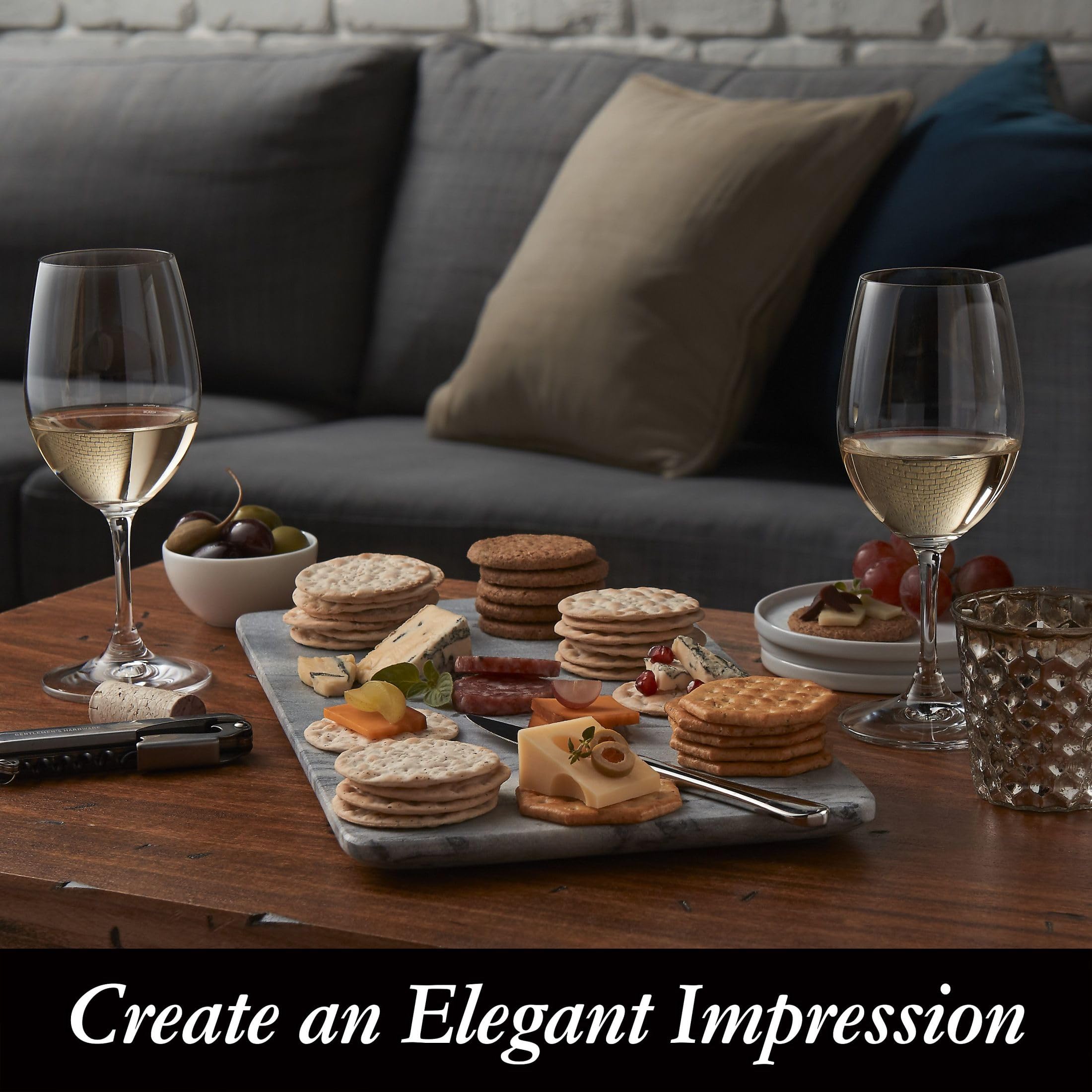 Carr's Table Water Crackers serving board ready for toppings