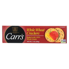 Carr's crackers in a rustic basket setup for gatherings.