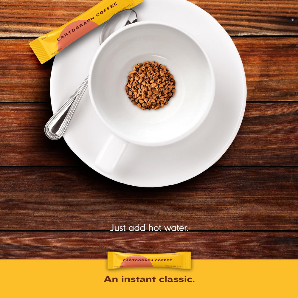 Cartograph Gourmet instant coffee sticks deliver rich aroma with no equipment needed