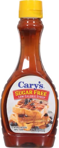 Cary's syrup on fluffy pancakes featuring a glossy maple drizzle.