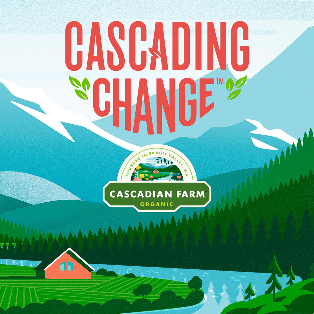 Cascadian Farm Cinnamon Crunch cereal with cinnamon sprinkles close-up