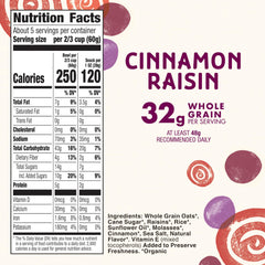 Cascadian Farm Cinnamon Raisin Granola served in a bowl with milk
